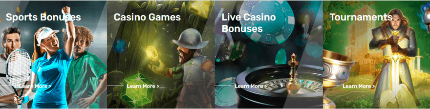 Campobet image showing other products. casino, sports bonus, live casino