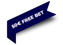 image with the text free bets showing €50 free bet offer 