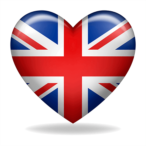 Image showing heart with UK betting sites flag
