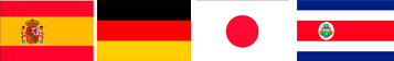 Image showing Spain, Costa Rica, Germany, Japan flags.