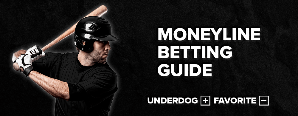 ATF image with the text moneyline betting guide and with a baseball player on it