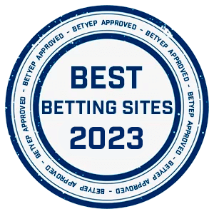 image in blue colours in a circle with the text Best betting sites 2023