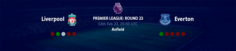 Premier league game week 23 banner Liverpool vs Everton