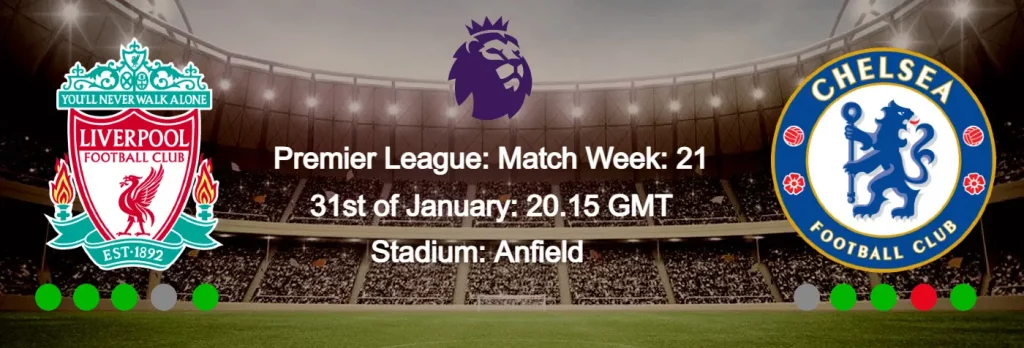 Liverpool vs Chelsea match prediction 31st of January 2024