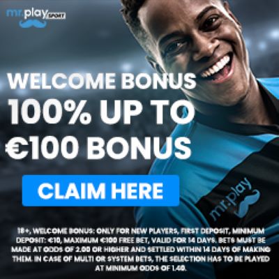 Mr Play welcome bonus 100% up to 100 euro