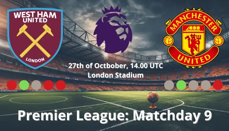 Image showing West Ham vs Manchester united betting prediction