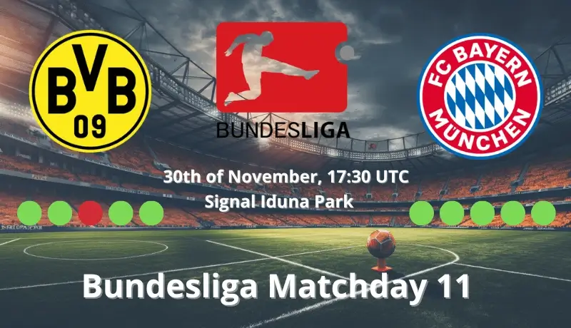 Borussia Dortmund vs Bayern Munch in the Bundesliga