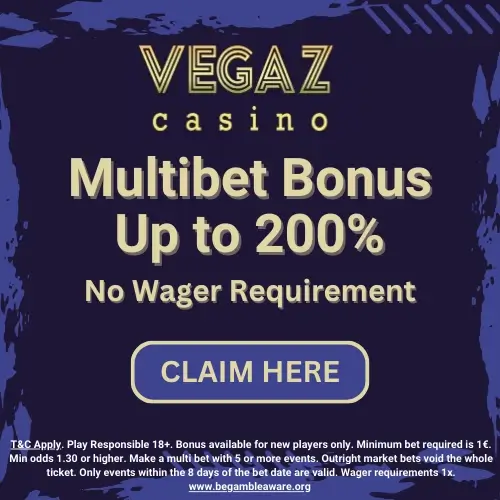 Vegaz Casino Welcome bonus